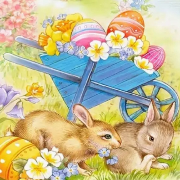 NEW EASTER/SPRING/NURSERY BUNNY RABBIT DECORATIVE PILLOW COVER 17.7" X 17.7" - Picture 3 of 3